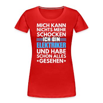 Non-Shockable Electrician - Women's Premium Organic T-Shirt - red - Front - Mia (176cm)