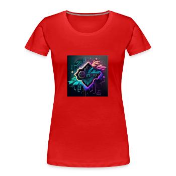 Les joueurs ne meurent pas, ils réapparaissent, Gaming Motif - T-shirt bio Premium Femme - rouge - Devant - Mia (176cm)