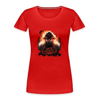 Brandmeister im Einsatz - Frauen Premium Bio T-Shirt - Rot - Vorne - Mia (176cm)