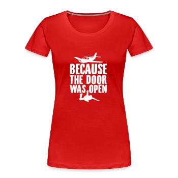 Skydive | Fallschirm Skydiving Skydiver Geschenke - Frauen Premium Bio T-Shirt - Rot - Vorne - Mia (176cm)
