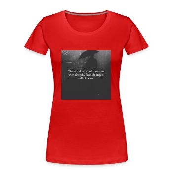 Monsters & Angels - Frauen Premium Bio T-Shirt - Rot - Vorne - Mia (176cm)