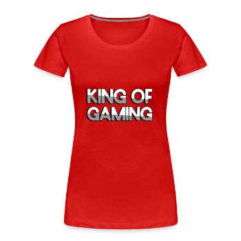 ROI DU JEU - Jeux - T-shirt bio Premium Femme - rouge - Devant - Mia (176cm)