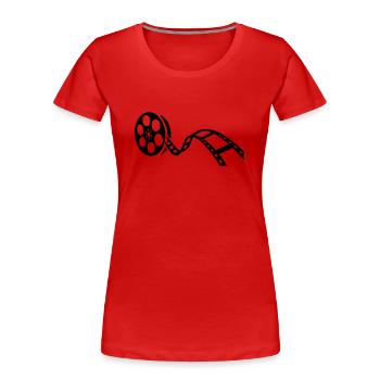 Film reel - Women's Premium Organic T-Shirt - red - Front - Mia (176cm)