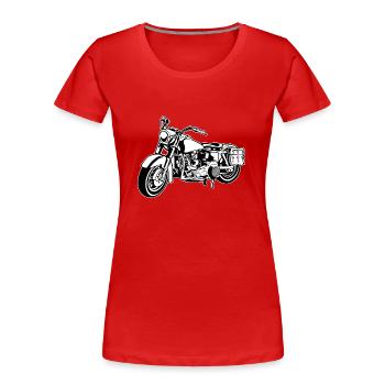Chopper motorcycle 10_black white - Women's Premium Organic T-Shirt - red - Front - Mia (176cm)