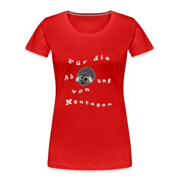 Abschafung von Montagen - hell - Frauen Premium Bio T-Shirt - Rot - Vorne - Mia (176cm)