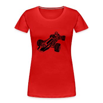 Race Car / Race Car 02_black - Women's Premium Organic T-Shirt - red - Front - Mia (176cm)