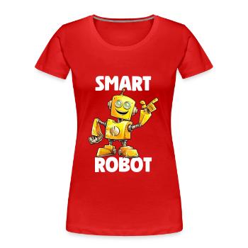 Smart Robot - Women's Premium Organic T-Shirt - red - Front - Mia (176cm)