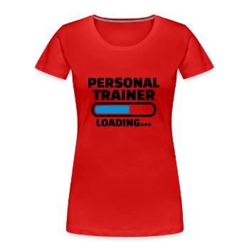 Personal trainer - T-shirt bio Premium Femme - rouge - Devant - Mia (176cm)