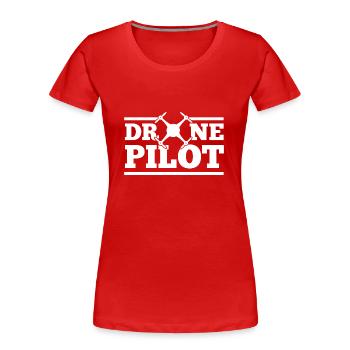 Drone Pilot - Frauen Premium Bio T-Shirt - Rot - Vorne - Mia (176cm)