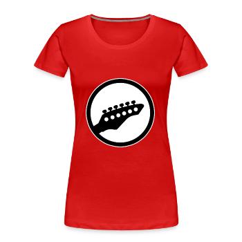 gitarrist musik guitarre rockt - Frauen Premium Bio T-Shirt - Rot - Vorne - Mia (176cm)