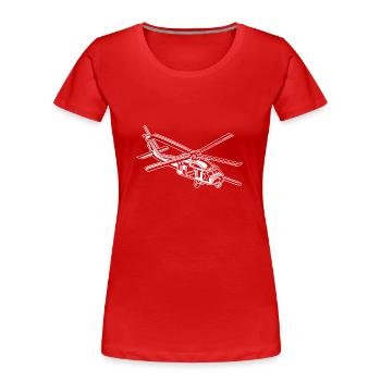 Hélicoptère / hélicoptère 01_weiß - T-shirt bio Premium Femme - rouge - Devant - Mia (176cm)