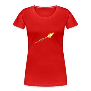 Dartpfeil rot - Frauen Premium Bio T-Shirt - Rot - Vorne - Mia (176cm)