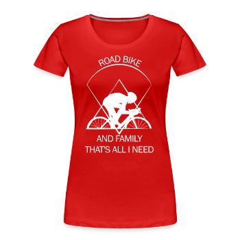 Racer - Women's Premium Organic T-Shirt - red - Front - Mia (176cm)