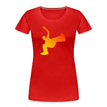 Hiphop Hip Hop Breakdance Homme Bgirl Bboy - T-shirt bio Premium Femme - rouge - Devant - Mia (176cm)