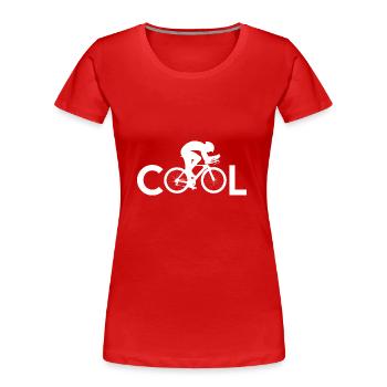 Cool - Women's Premium Organic T-Shirt - red - Front - Mia (176cm)