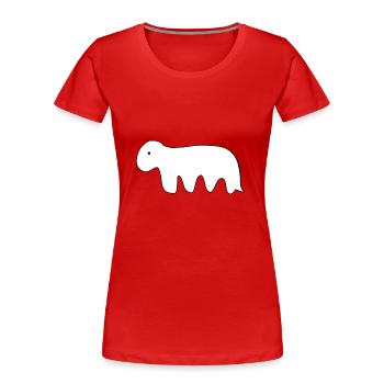 Animal symbol dinosaur - Women's Premium Organic T-Shirt - red - Front - Mia (176cm)