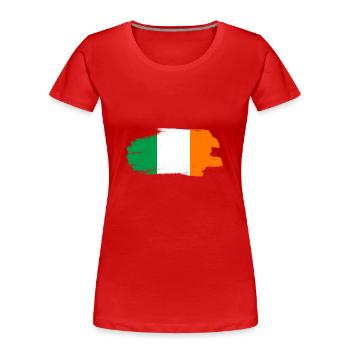 Irland Flagge Vintage Irische Fahne Dublin - Frauen Premium Bio T-Shirt - Rot - Vorne - Mia (176cm)