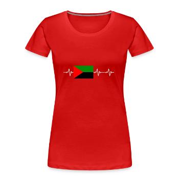 Martinique heartbeat Gift pride - Women's Premium Organic T-Shirt - red - Front - Mia (176cm)