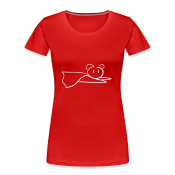 Fliegender Bär Tier Symbol retter retten - Frauen Premium Bio T-Shirt - Rot - Vorne - Mia (176cm)