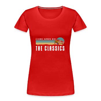 Voiture Voiture Ancienne Voiture Voiture de Sport - T-shirt bio Premium Femme - rouge - Devant - Mia (176cm)