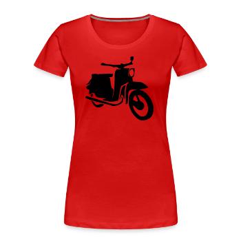 Simson Schwalbe - Frauen Premium Bio T-Shirt - Rot - Vorne - Mia (176cm)