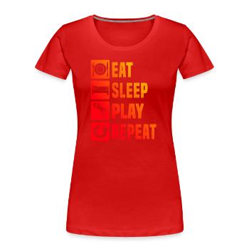 Footballeur Gardien de but Football Footballeur Football Football - T-shirt bio Premium Femme - rouge - Devant - Mia (176cm)