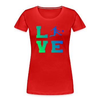 Football Football Football players Footballers - Women's Premium Organic T-Shirt - red - Front - Mia (176cm)