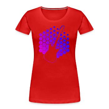 Gitarre Herren Guitar Gitarrist Guitar Player - Frauen Premium Bio T-Shirt - Rot - Vorne - Mia (176cm)