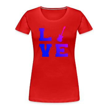 Gitarre Gitarrist Guitar Herren Guitar Player - Frauen Premium Bio T-Shirt - Rot - Vorne - Mia (176cm)