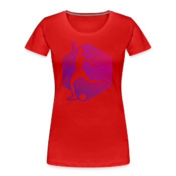 Fussballspielen Herren Fussballer Fussballspieler - Frauen Premium Bio T-Shirt - Rot - Vorne - Mia (176cm)