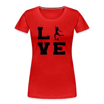 Footballers Women's Football Football Football Football - Women's Premium Organic T-Shirt - red - Front - Mia (176cm)