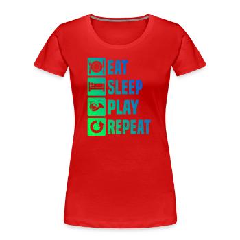 Ladies Men's French Horn Players Horn Player Horn players - Women's Premium Organic T-Shirt - red - Front - Mia (176cm)