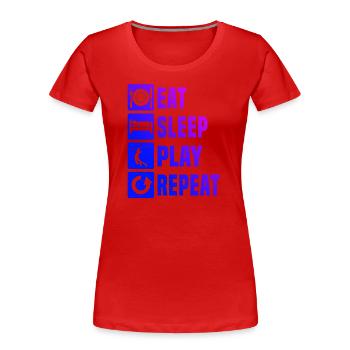 Badminton badminton femme joueuse de badminton - T-shirt bio Premium Femme - rouge - Devant - Mia (176cm)