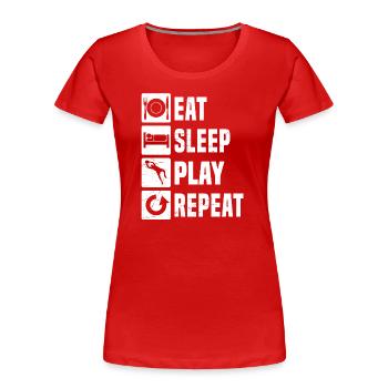 Footballeur Gardien de but Football masculin Football - T-shirt bio Premium Femme - rouge - Devant - Mia (176cm)