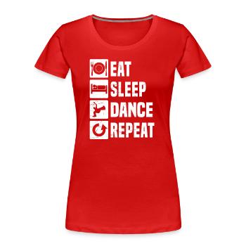 Hiphop Hip Hop Bboy Bgirl Breakdance Femmes Hommes - T-shirt bio Premium Femme - rouge - Devant - Mia (176cm)