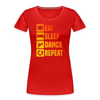 Breakdance Hommes Hiphop Femmes Hip Hop Bgirl - T-shirt bio Premium Femme - rouge - Devant - Mia (176cm)