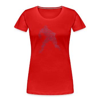 Joueur de hockey sur glace Eishockey Spieler - T-shirt bio Premium Femme - rouge - Devant - Mia (176cm)