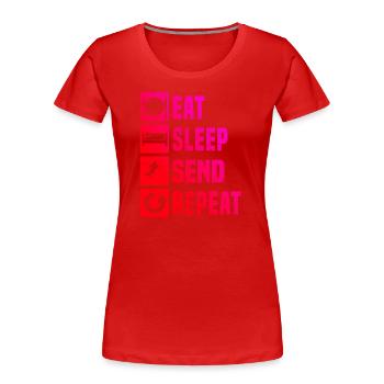 Ski Freestyle Herren Ski Jumping Freestyle Ski - Frauen Premium Bio T-Shirt - Rot - Vorne - Mia (176cm)