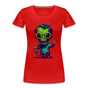 Colorful cool zombie - Women's Premium Organic T-Shirt - red - Front - Mia (176cm)
