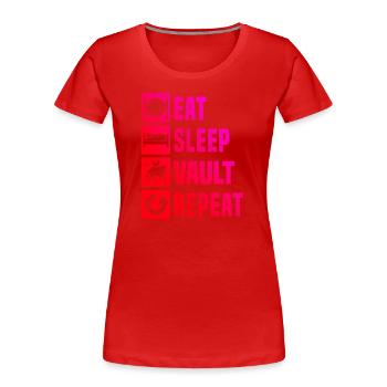 Women's Horse Performance Equine Gymnastics - Women's Premium Organic T-Shirt - red - Front - Mia (176cm)