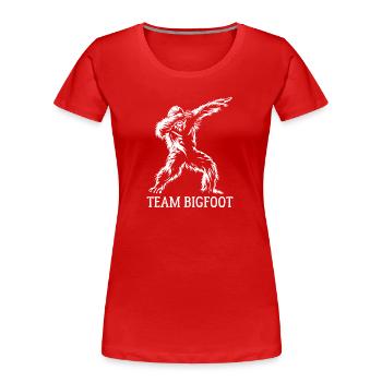 Dabbing Team Bigfoot - Dab Dance - Legende - Frauen Premium Bio T-Shirt - Rot - Vorne - Mia (176cm)