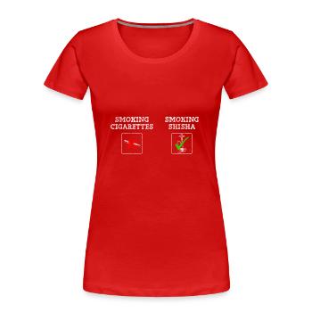 Hookah Flavor Hookah Bar - Women's Premium Organic T-Shirt - red - Front - Mia (176cm)