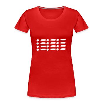 Linie punkte punkt formen form muster - Frauen Premium Bio T-Shirt - Rot - Vorne - Mia (176cm)