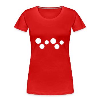 Six Circles Circle Shape - Women's Premium Organic T-Shirt - red - Front - Mia (176cm)