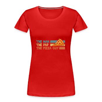 Fast food Italian Pizza Maker Cheese - Women's Premium Organic T-Shirt - red - Front - Mia (176cm)