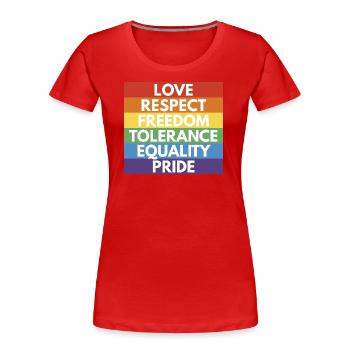 LGBTQ+ - Women's Premium Organic T-Shirt - red - Front - Mia (176cm)