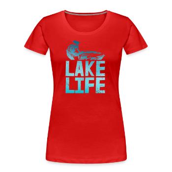 Lake Life Jetski Sommer | Jet-Ski-Liebhaber - Frauen Premium Bio T-Shirt - Rot - Vorne - Mia (176cm)
