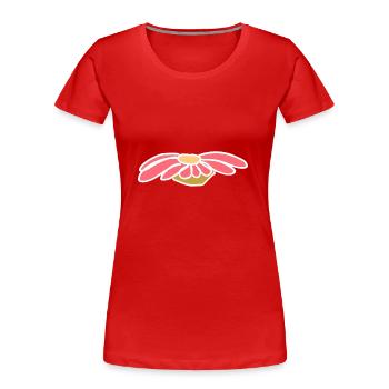 Blume Symbol pflanze form symbol rosa - Frauen Premium Bio T-Shirt - Rot - Vorne - Mia (176cm)