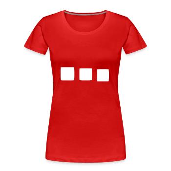 Quadrat viereck formen - Frauen Premium Bio T-Shirt - Rot - Vorne - Mia (176cm)