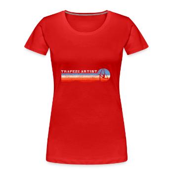 Chapiteau de cirque - T-shirt bio Premium Femme - rouge - Devant - Mia (176cm)